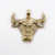 buy Solid 10K Yellow Gold Bull Cow Head Taurus Bull Zodiac Mens Pendant