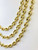 14k Yellow Gold Gucci Puff Link Chain Necklace 8 MM, 22,24,26 inches