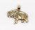 10K Solid Yellow Gold Large Lucky Elephant Charm Pendant 7.5 Grams 1.96"