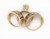 14K Yellow Gold Trio Set Wedding,Engagement Ring Mens & Womens Horse Shoe Lucky