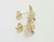 Solid Yellow Gold Butterfly Stud Earrings Children Push Back