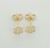 buy Solid Yellow Gold Dollar Sign Stud Earrings Unisex Push Back