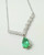 3.64 Ct Natural Green Pear Emerald Marquise Diamond 14k White Gold Drop Necklace