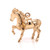Solid Yellow Gold 3D Horse Charm Pendant