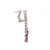 14K Solid White Gold 3.16 Ct Natural Diamond and Ruby 1.57" Chandelier Earrings