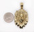 Mens 10K Solid Yellow Gold Lion Head Face Pendant Charm 8.7 Grams, 2.48" Large
