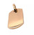 Mens 10K Solid Yellow Gold Custom Dog Tag Charm Pendant, 1", 4 Grams