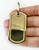 Men 10K Solid Yellow Gold Custom Large Dog Tag Charm Pendant, 2.04",10.5 Grams