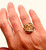 14K Solid Yellow and Rose Gold Rose Flower Women Ring 11.4 Grams