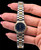 Baume & Mercier Riviera Gold Stainless Steel Diamond Bezel Ladies Watch - 5231.3