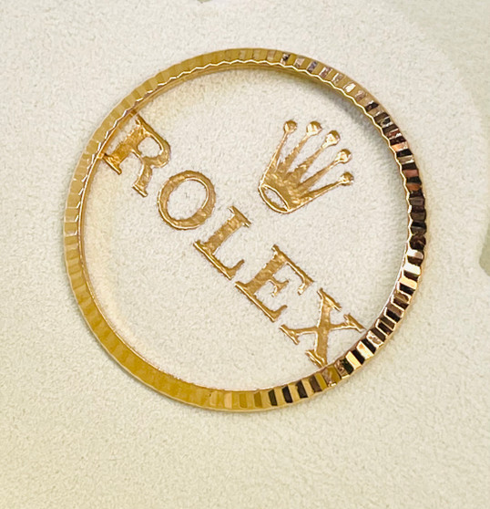 BEZEL FOR 36MM ROLEX DATEJUST 16013 16014 16233 16234 FLUTED 18K REAL GOLD