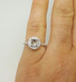 Diamond Engagement Ring Semi Mount 14k White Gold 0.30Ct G/VS2 Round 0.75Ct-1Ct