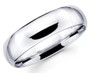 Solid 14K White Gold 6 MM Size 10 Comfort Fit Wedding Ring Band Mens Womens