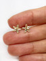 Solid Yellow Gold Star, Starfish, Flower Stud Earrings PushBack