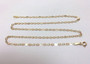 Tri Color 14k Yellow Gold Valentino with Star Chain Necklace 18" Womens Children