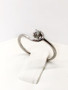 18K White Gold 0.04 Ct Solitaire Diamond Womens Ring Size 6.75