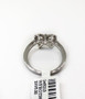 14k White Gold 0.16 Ct Natural Diamond Tie Bow Style Ribbon Womens Diamond Ring