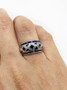 Blue Sapphire & Diamond Ring 18K White Gold 2.25 TCW Size 6.5