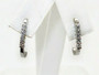 18K Solid White Gold 0.25 Ct Natural Diamond Cluster Half Hoop Earrings SI2, H