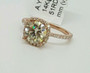 14k Rose Gold 1.91Ct Genuine Round Diamond & Moissanite Engagement Ring