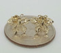 14k Solid Yellow Gold Butterfly Mariposa Stud Earrings Women/Children Push Back