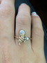 14K Solid Tri Color Gold Angel Women's Girl's Ring Size 8 CZ