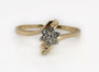 14K Solid Yellow Gold 0.10 Ct Natural Round Diamond Cluster Flower Ring Womens