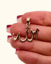 18K Solid Rose Gold Muslim Name of God, Allah Charm Pendant Unisex