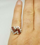 Vintage 18k Solid Yellow Gold 1.89 Ct Natural VS,F Diamond & Ruby Cluster Ring