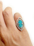 Jude Frances 18k White Gold 4.60 Ct Diamond & Turquoise Wide Ring