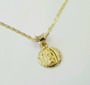 gold Virgin Mary Guadalupe Baptism Baby Charm Pendant & Valentino Chain