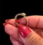 18k solid yellow gold ouroboros snake ring