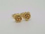 buy Yellow Gold Rose Flower Stud Earrings Women Push Back