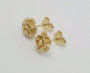 buy Yellow Gold Rose Flower Stud Earrings Children Push Back online
