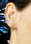 how to buy Yellow Gold 3D Hummingbird Stud Earrings Men Push Back