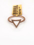 14k Rose Gold 0.18 ctw Diamond Open Triangle Delta Ring Size 6.75 USA NEW
