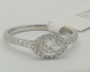 14K White Gold 0.68 Ct Marquise Diamond Halo Engagement Ring Size 6.5