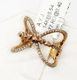 14K Rose Gold 0.40 Ct Pave Diamond Butterfly Ring Wide Ring