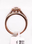 14k Rose Gold 1.00 TCW Natural Diamond Halo Engagement Ring & Wedding Band