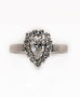 Pear Diamond Engagement Ring 0.66 Ct Natural 14K White Gold Halo Bridal Ring