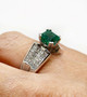 GIA Certified 18K White Gold Ring With 3.46 CT Emerald & Diamonds