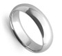 Solid 14K White Gold 5 MM Size 9 Wedding Ring Band Mens Womens