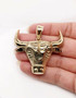 how to buy Yellow Gold Bull Cow Head Taurus Bull Zodiac Mens Pendant