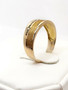 Mens 18k Yellow Gold 0.15 Ct Natural Round Diamond Ring 3.4 Grams Size 9.25