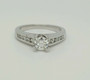 14k White Gold 0.70 tcw GSL Certified E-F, SI2 Round Diamond Engagement Ring