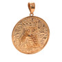 Yellow Gold Cyrus The Great Achaemenid King Round Pendant