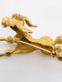 Vintage 18k Yellow Gold Highly Detailed Poodle Dog Pin Brooch