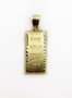 buy 10K Solid Yellow Gold Brick Bar Fine Gold Bar Pendant