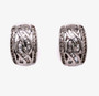 18k Solid White Gold 1.20 TCW Natural Diamond Huggie Earrings