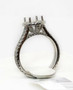 1.16 Ct Diamond 14k White Gold Semi Mount Engagement Ring for 1-1.5 Ct Round